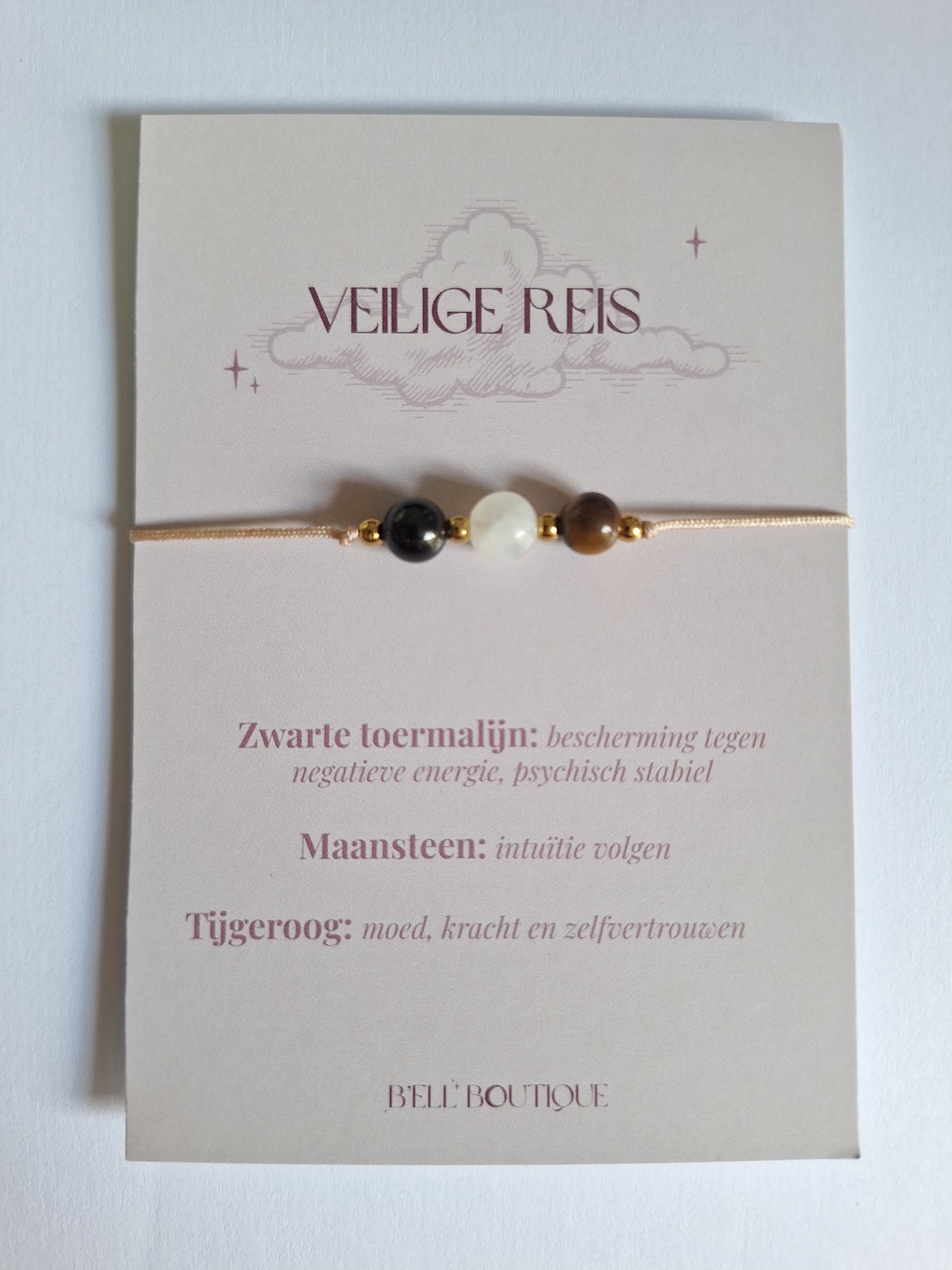 Veilige Reis • toermalijn, maansteen, tijgeroog