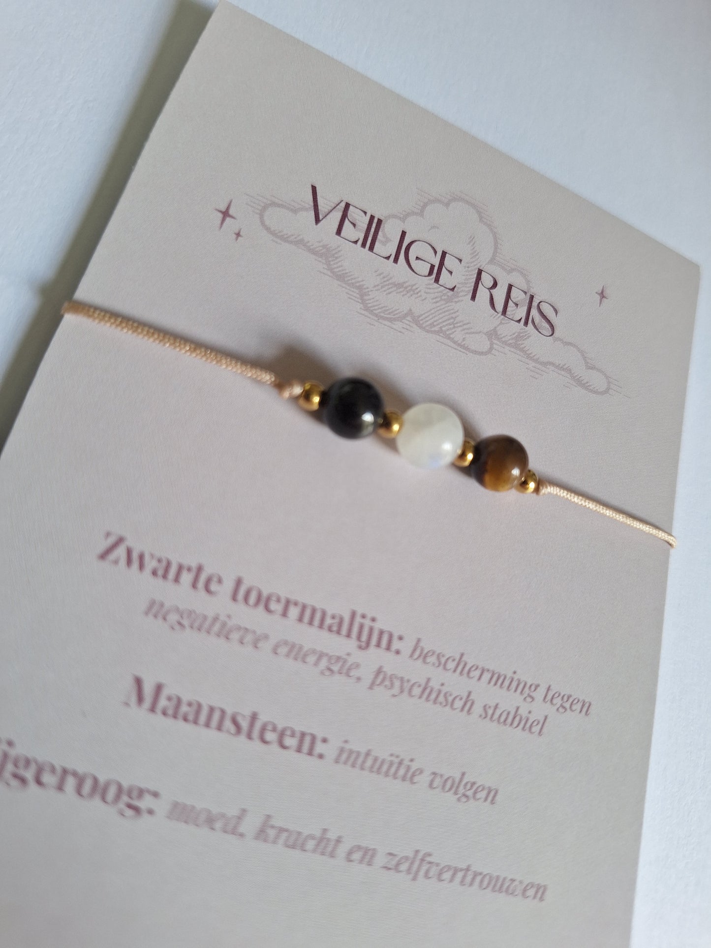 Veilige Reis • toermalijn, maansteen, tijgeroog