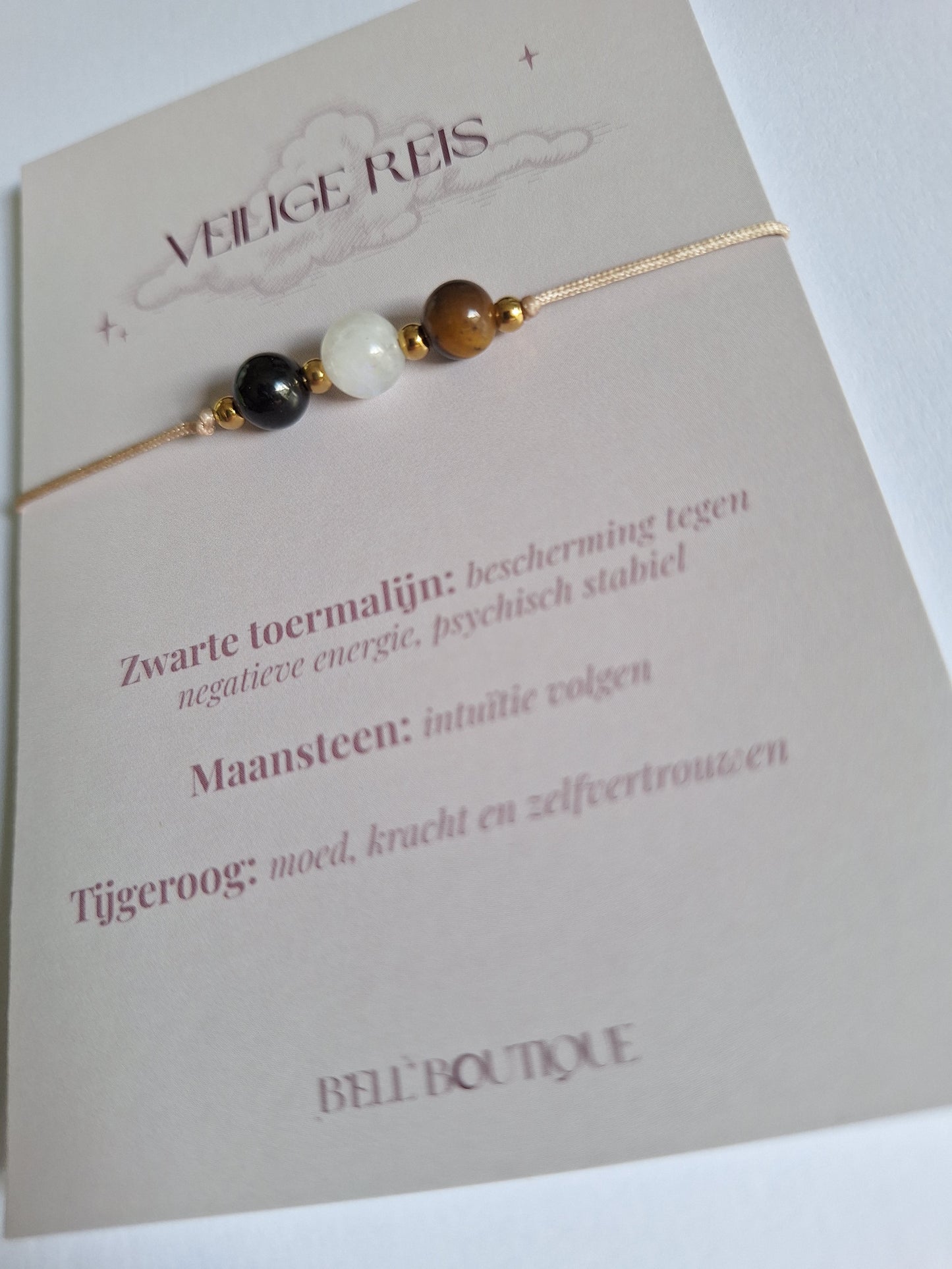 Veilige Reis • toermalijn, maansteen, tijgeroog