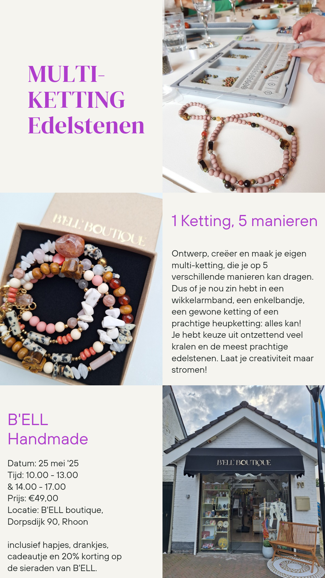 25 mei • workshop multi- ketting
